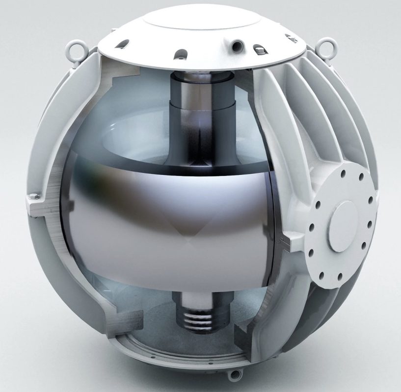 Bên trong thiết bị gyro (flywheel – bánh quay lớn) – đây chính là “trái tim” tạo lực gyroscopic.